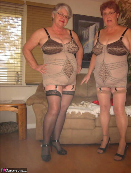 TAC Amateurs picture collection featuring Girdle Goddess in the exciting lesbian interlude